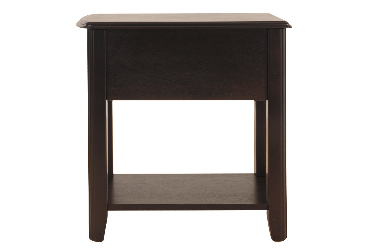 Breegin Almost Black Chairside End Table - T007-371 - Bien Home Furniture &amp; Electronics