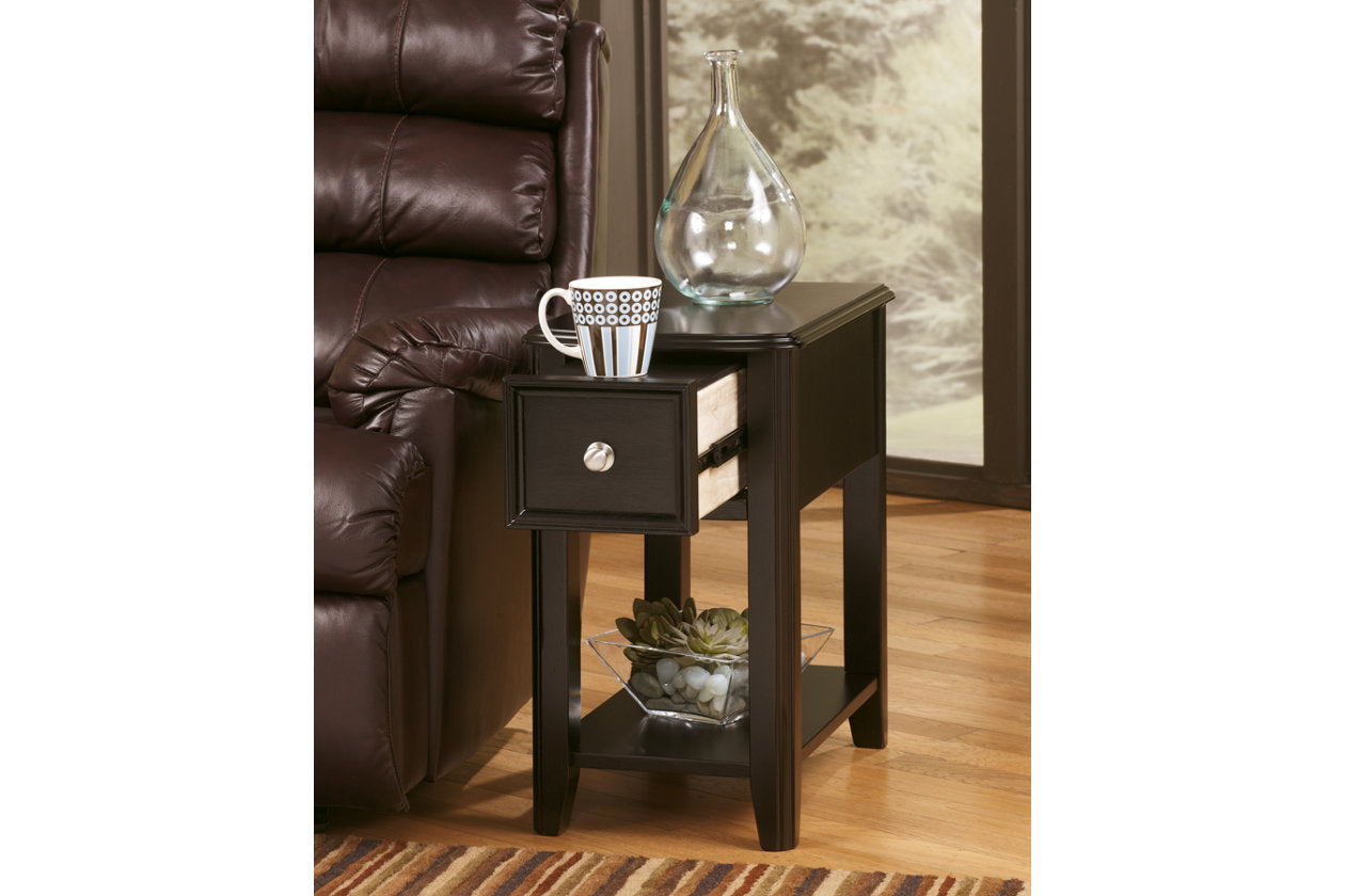 Breegin Almost Black Chairside End Table - T007-371 - Bien Home Furniture &amp; Electronics