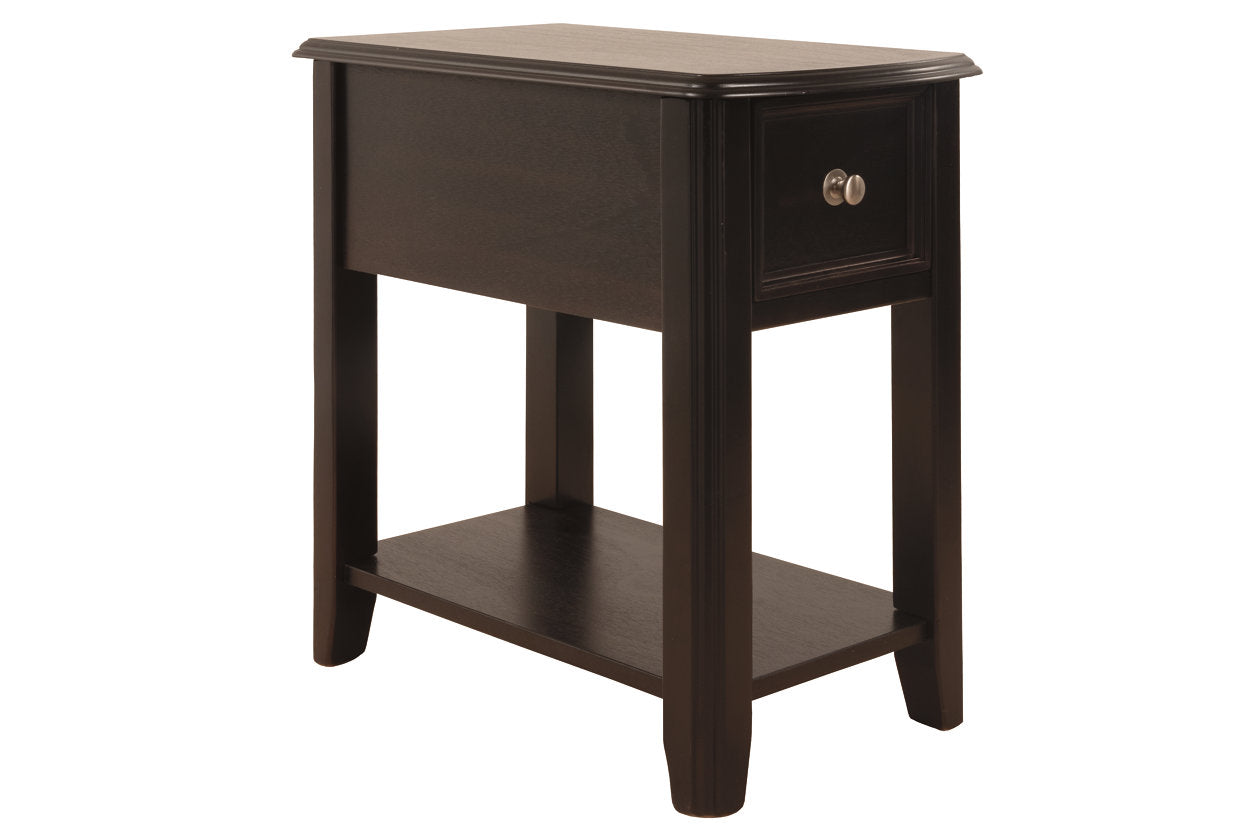 Breegin Almost Black Chairside End Table - T007-371 - Bien Home Furniture &amp; Electronics