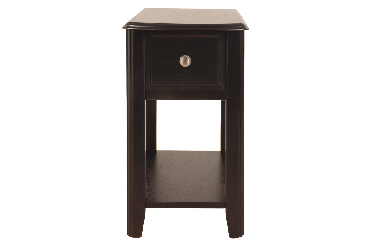 Breegin Almost Black Chairside End Table - T007-371 - Bien Home Furniture &amp; Electronics