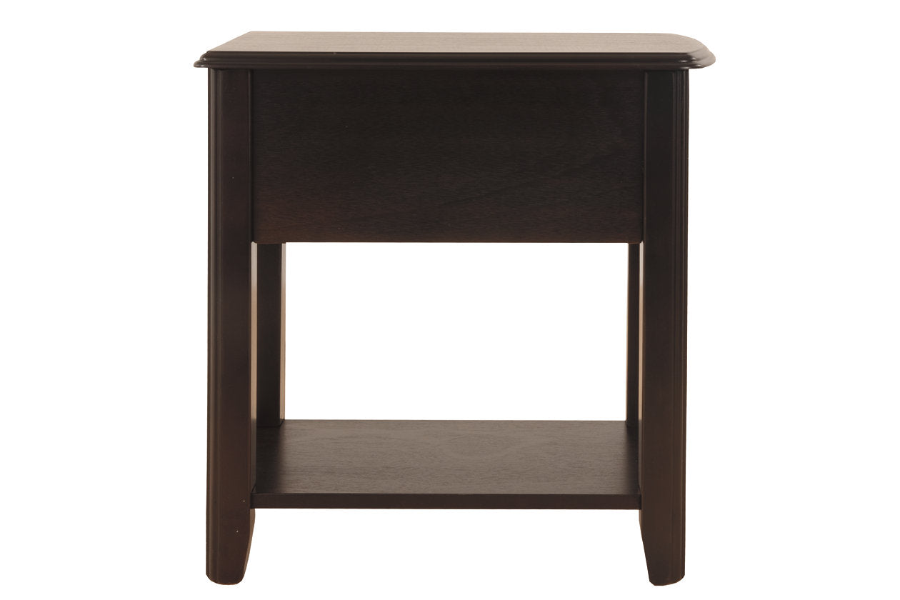 Breegin Almost Black Chairside End Table - T007-371 - Bien Home Furniture &amp; Electronics