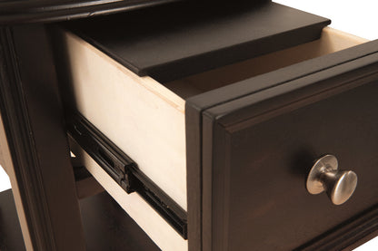 Breegin Almost Black Chairside End Table - T007-371 - Bien Home Furniture &amp; Electronics