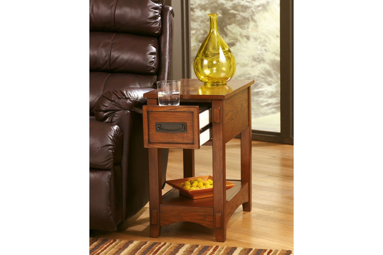 Breegin Brown Chairside End Table - T007-319 - Bien Home Furniture &amp; Electronics