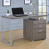Brennan Weathered Gray 3-Drawer Office Desk - 800520 - Bien Home Furniture & Electronics
