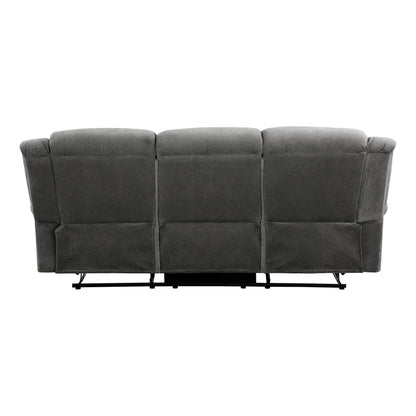 Brennen Charcoal Double Reclining Sofa - 9204CC-3 - Bien Home Furniture &amp; Electronics