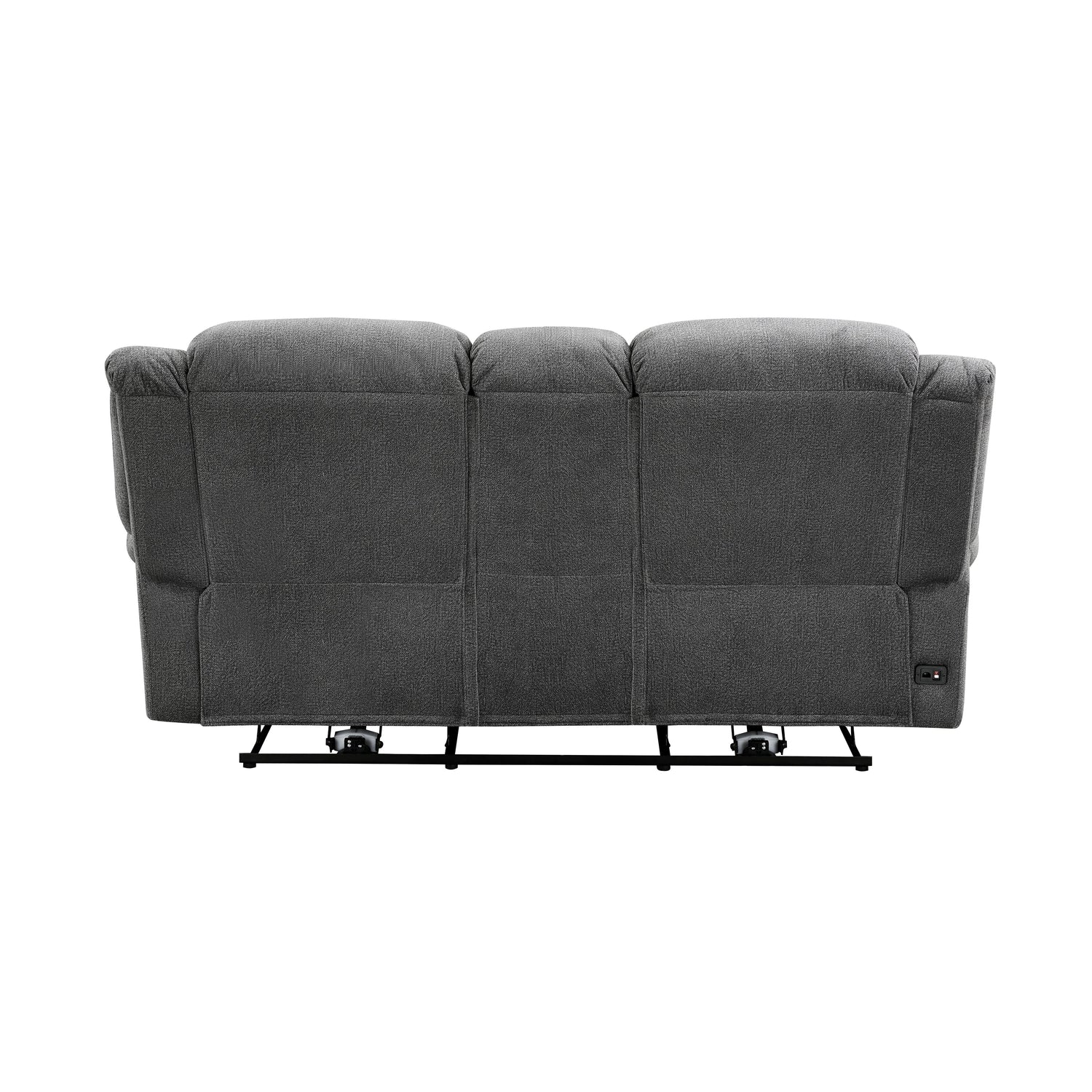 Brennen Charcoal Power Double Reclining Loveseat - 9204CC-2PW - Bien Home Furniture &amp; Electronics