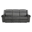 Brennen Charcoal Power Double Reclining Sofa - 9204CC-3PW - Bien Home Furniture & Electronics