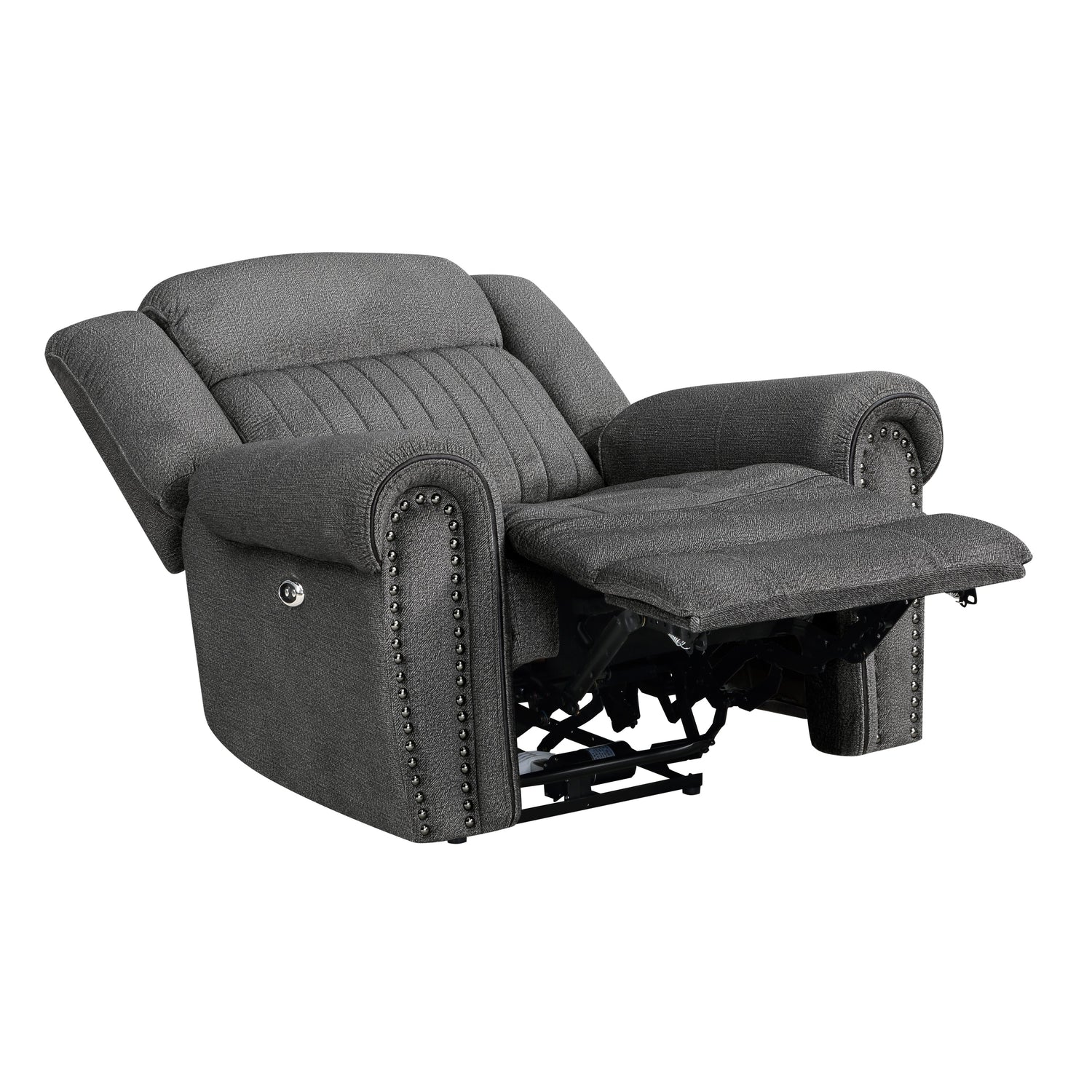 Brennen Charcoal Power Reclining Chair - 9204CC-1PW - Bien Home Furniture &amp; Electronics