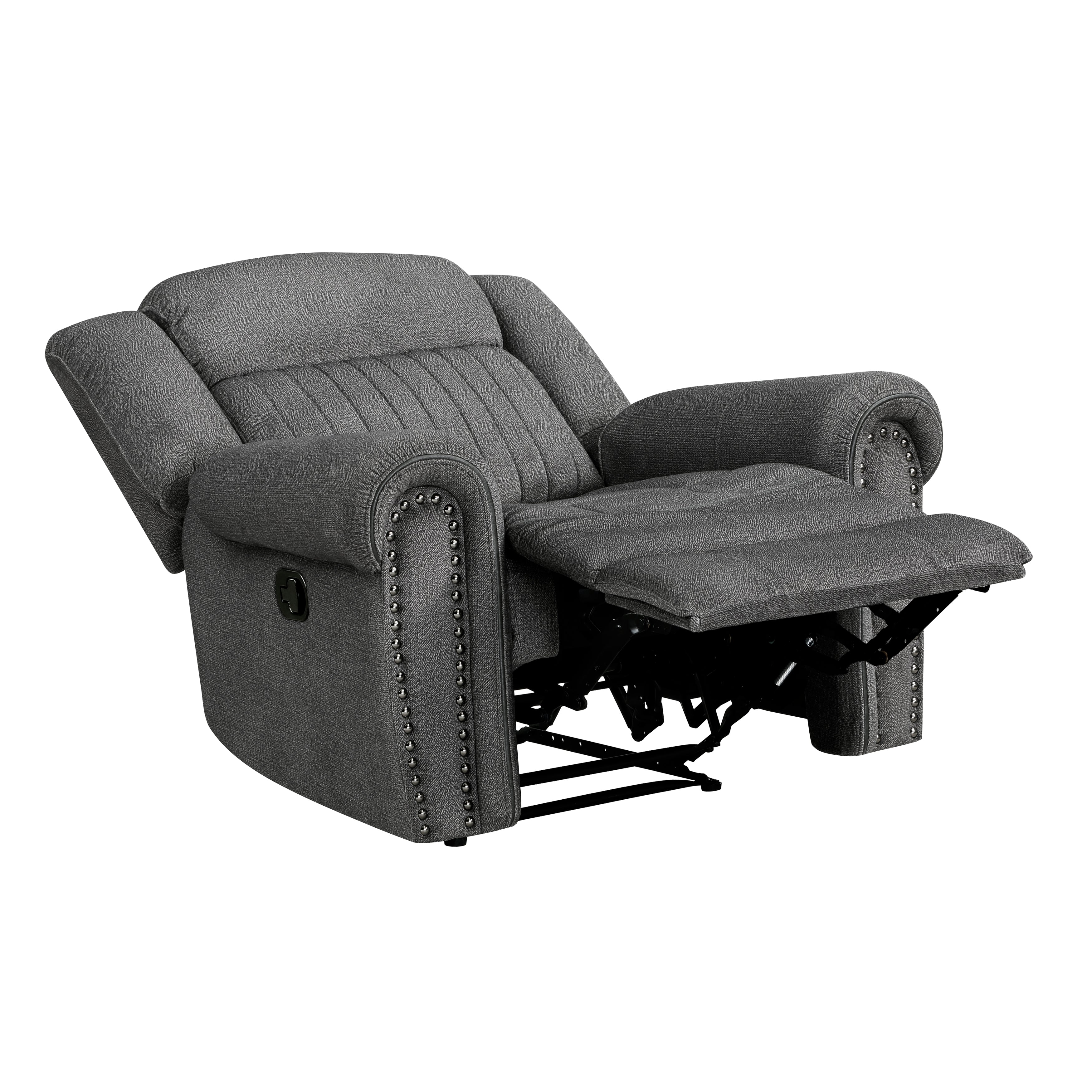 Brennen Charcoal Reclining Chair - 9204CC-1 - Bien Home Furniture &amp; Electronics