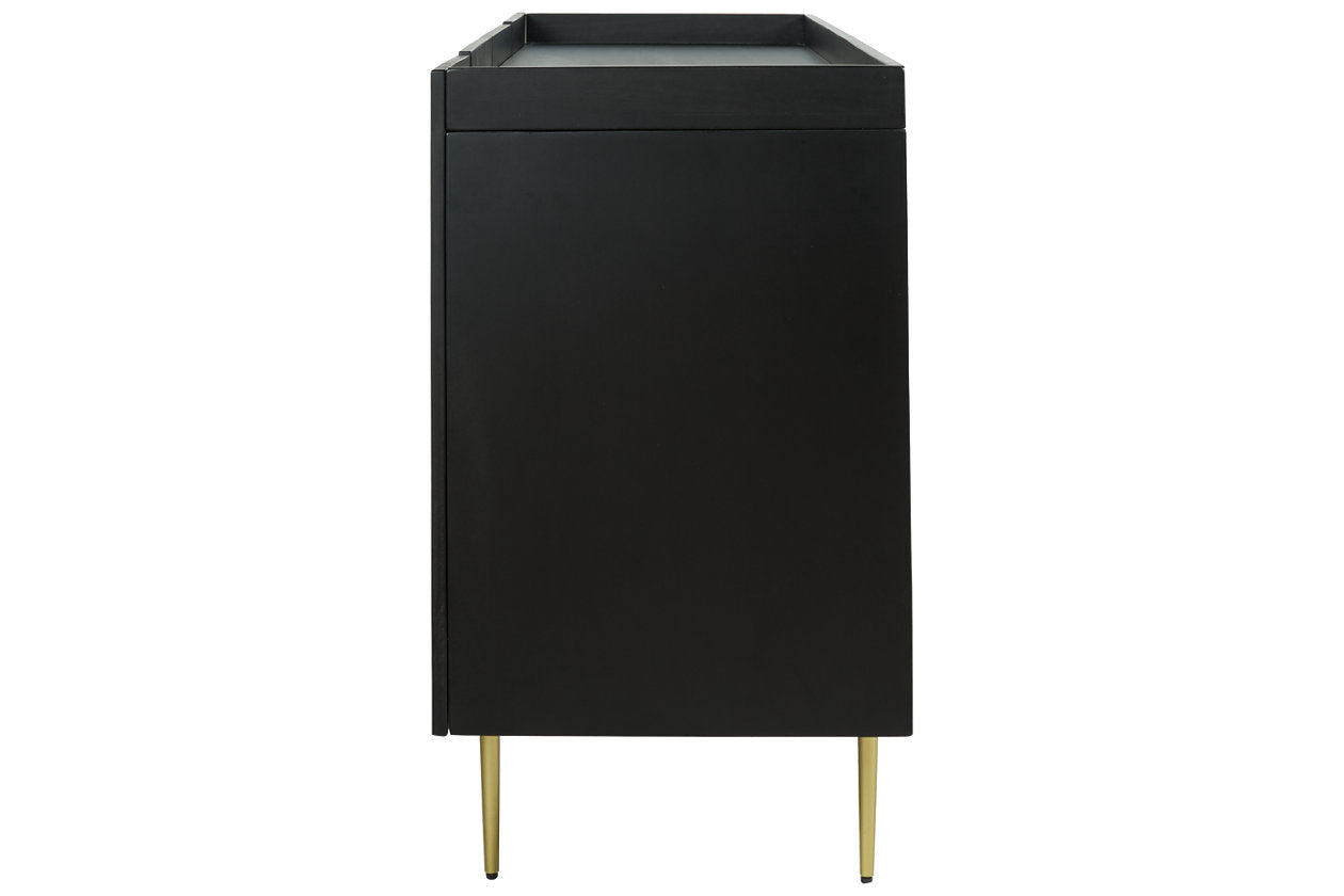 Brentburn Black/Gold Finish Accent Cabinet - A4000260 - Bien Home Furniture &amp; Electronics