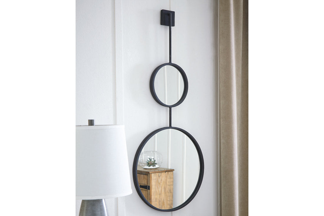 Brewer Black Accent Mirror - A8010166 - Bien Home Furniture &amp; Electronics