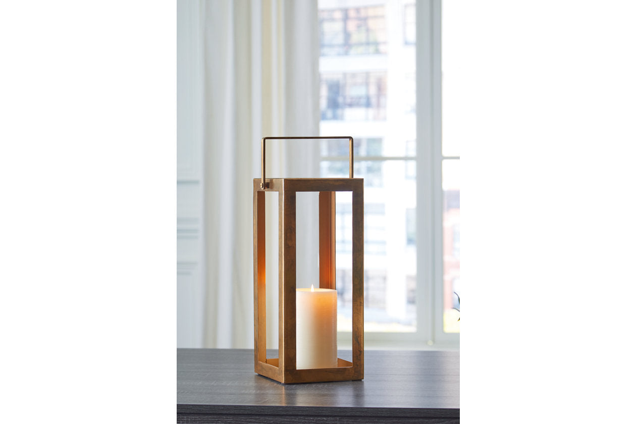 Briana Antique Brass Finish Lantern - A2000528 - Bien Home Furniture &amp; Electronics