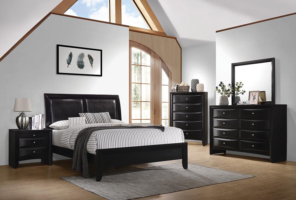 Briana Black Panel Bedroom Set - SET | 200701Q | 200702 | 200705 - Bien Home Furniture &amp; Electronics