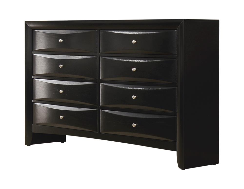 Briana Black Rectangular 8-Drawer Dresser - 200703 - Bien Home Furniture &amp; Electronics
