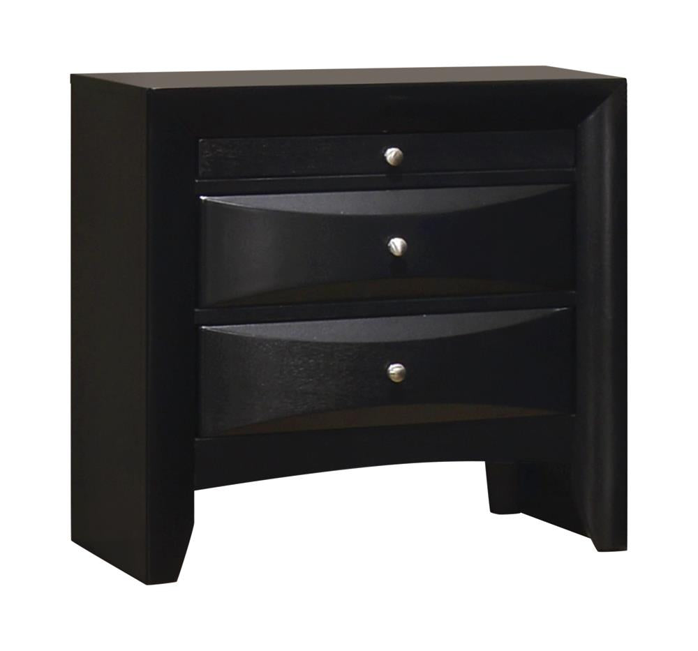 Briana Rectangular 2-Drawer Nightstand Black - 200702 - Bien Home Furniture & Electronics