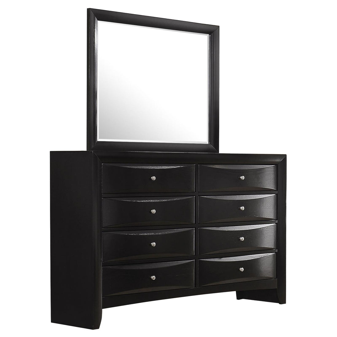 Briana Rectangular 8-drawer Dresser with Mirror Black - 200703M - Bien Home Furniture &amp; Electronics