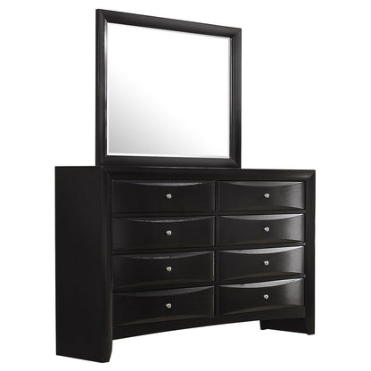 Briana Rectangular 8-drawer Dresser with Mirror Black - 200703M - Bien Home Furniture &amp; Electronics
