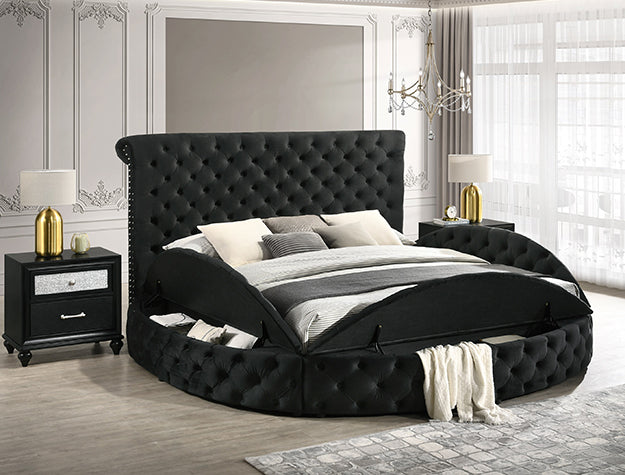 Brigitte Queen Headboard Black - 5202BK-Q-HB - Bien Home Furniture &amp; Electronics