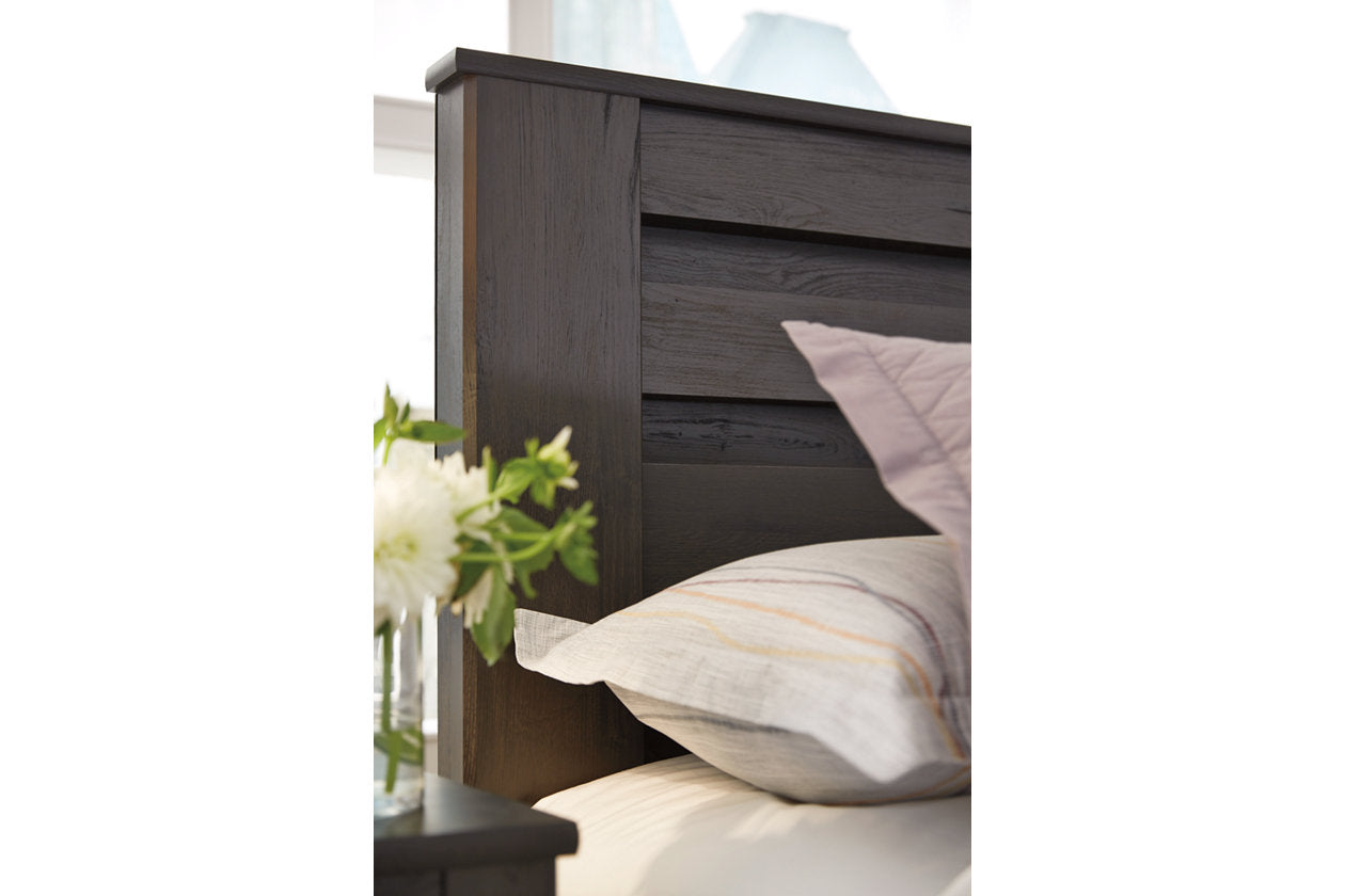 Brinxton Charcoal King Panel Bed - SET | B249-66 | B249-68 | B249-99 - Bien Home Furniture &amp; Electronics