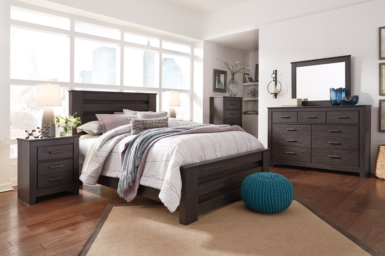 Brinxton Charcoal Queen Panel Bed - SET | B249-64 | B249-67 | B249-98 - Bien Home Furniture &amp; Electronics