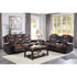 Briscoe Brown Double Reclining Living Room Set - SET | 9470BR-1 | 9470BR-2 | 9470BR-3 - Bien Home Furniture & Electronics