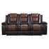 Briscoe Brown Double Reclining Sofa with Drop-Down Cup Holders - 9470BR-3 - Bien Home Furniture & Electronics