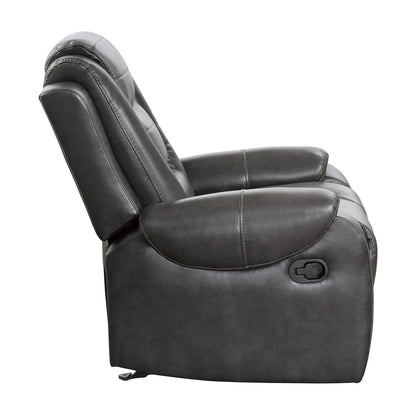 Briscoe Gray Glider Reclining Chair - 9470GY-1 - Bien Home Furniture &amp; Electronics