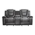 Briscoe Gray Reclining Loveseat With Console - 9470GY-2 - Bien Home Furniture & Electronics