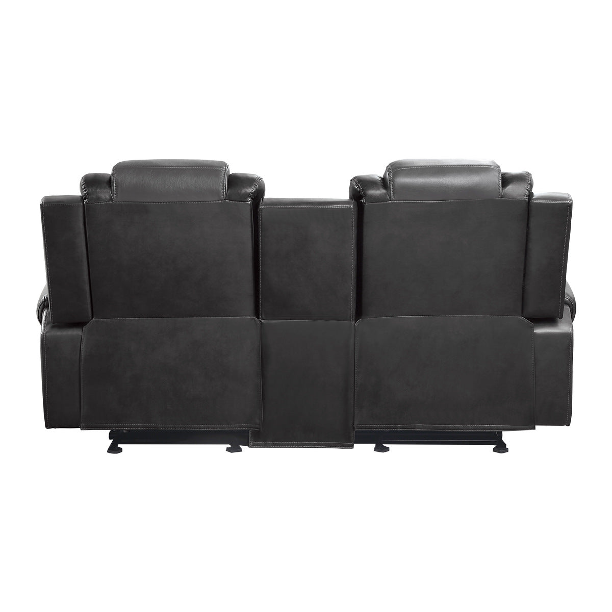 Briscoe Gray Reclining Loveseat With Console - 9470GY-2 - Bien Home Furniture &amp; Electronics