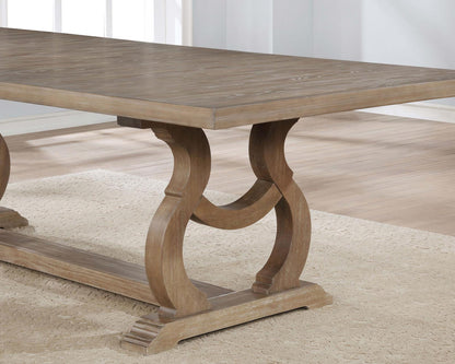 Brockway Rectangular Trestle Dining Set - 110291-S7 - Bien Home Furniture &amp; Electronics