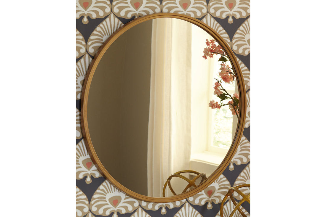 Brocky Gold Finish Accent Mirror - A8010211 - Bien Home Furniture &amp; Electronics