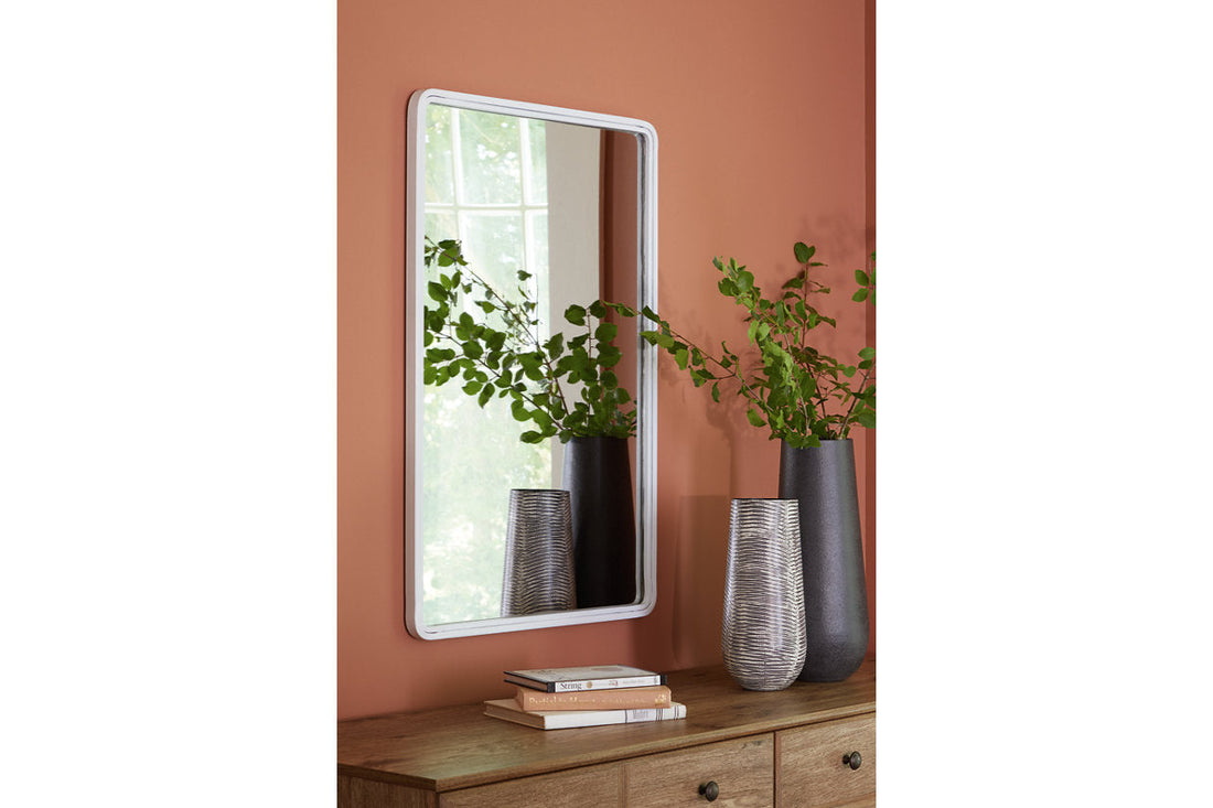 Brocky White Accent Mirror - A8010293 - Bien Home Furniture &amp; Electronics