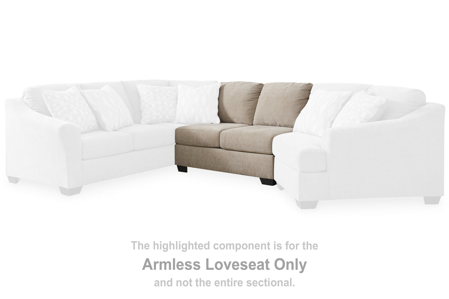 Brogan Bay Cork Armless Loveseat - 5270534 - Bien Home Furniture &amp; Electronics