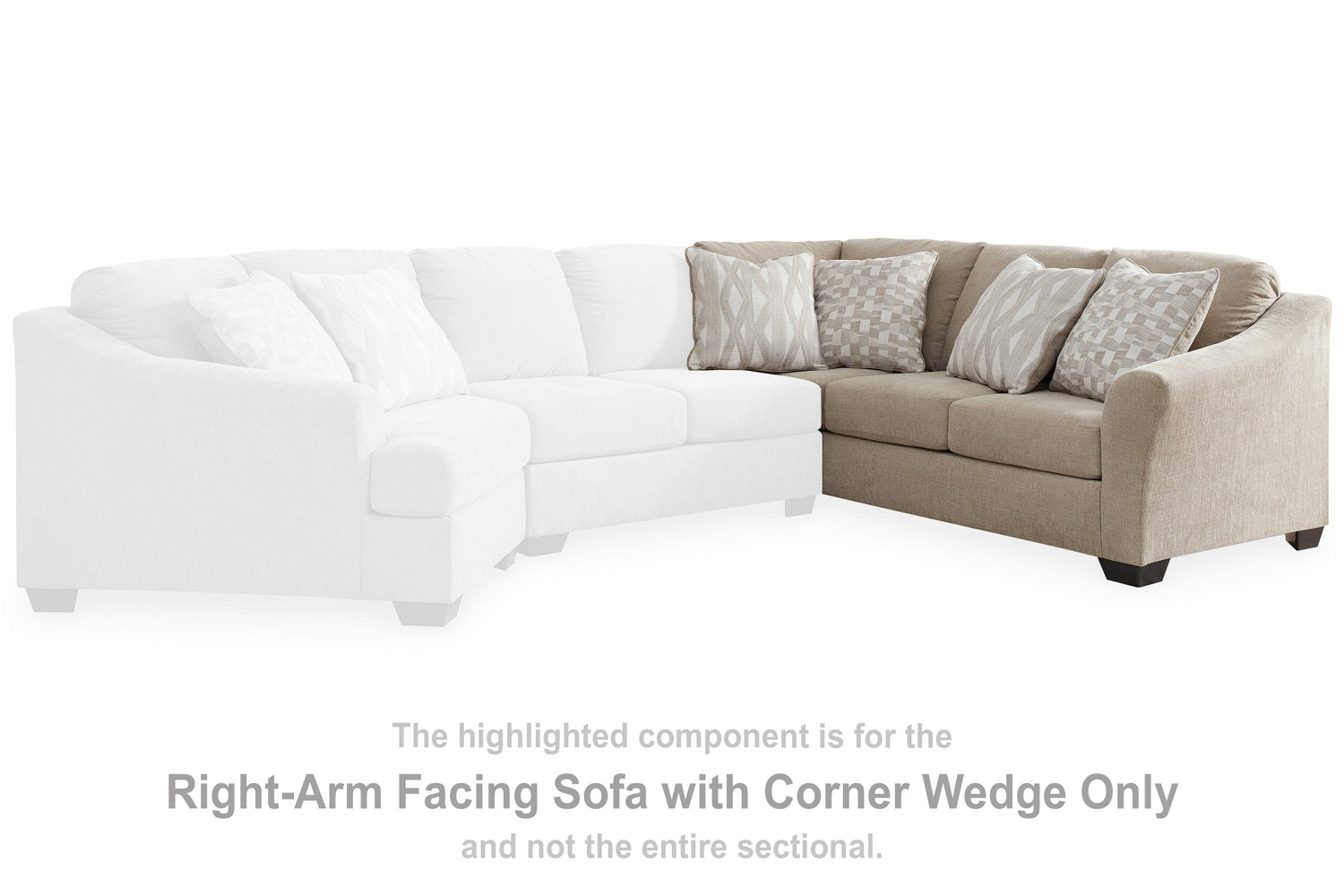 Brogan Bay Cork Right-Arm Facing Sofa with Corner Wedge - 5270549 - Bien Home Furniture &amp; Electronics