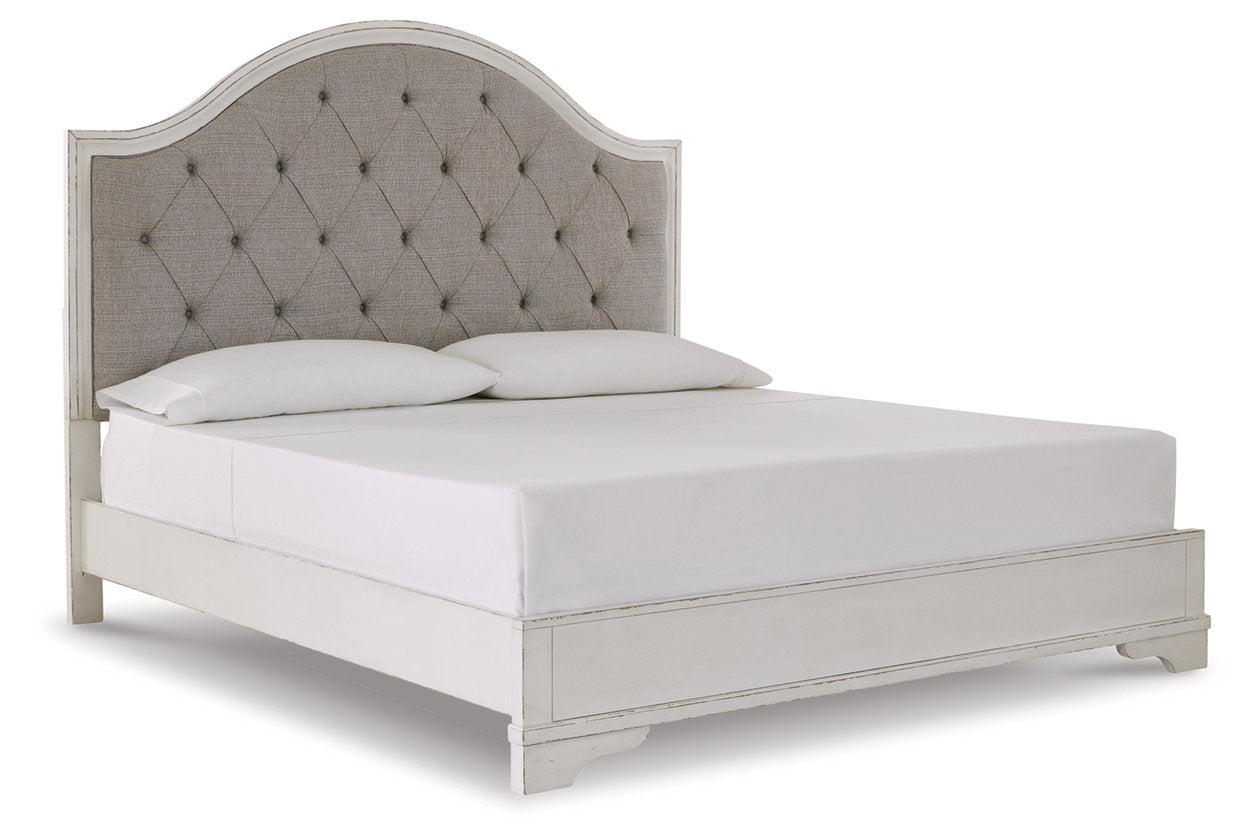 Brollyn Two-tone King Upholstered Panel Bed - SET | B773-56 | B773-58 - Bien Home Furniture &amp; Electronics