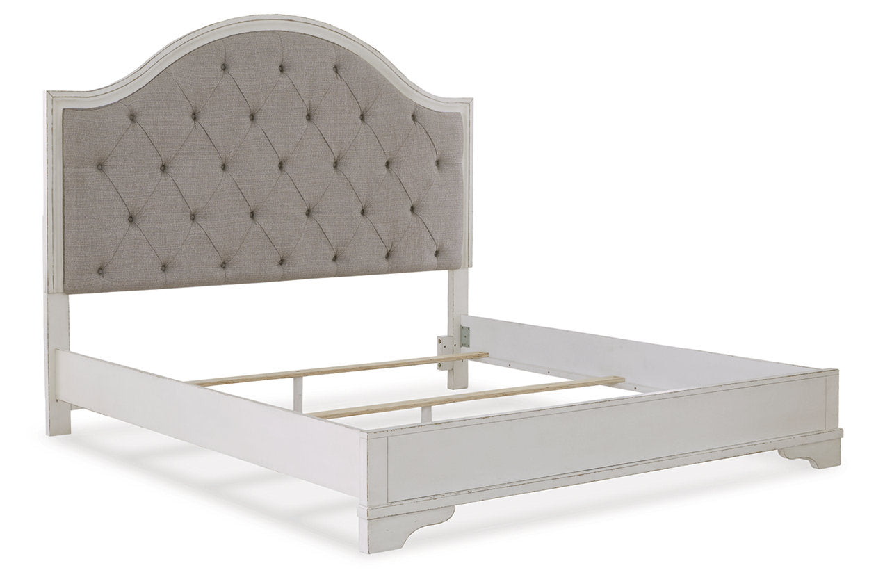 Brollyn Two-tone King Upholstered Panel Bed - SET | B773-56 | B773-58 - Bien Home Furniture &amp; Electronics