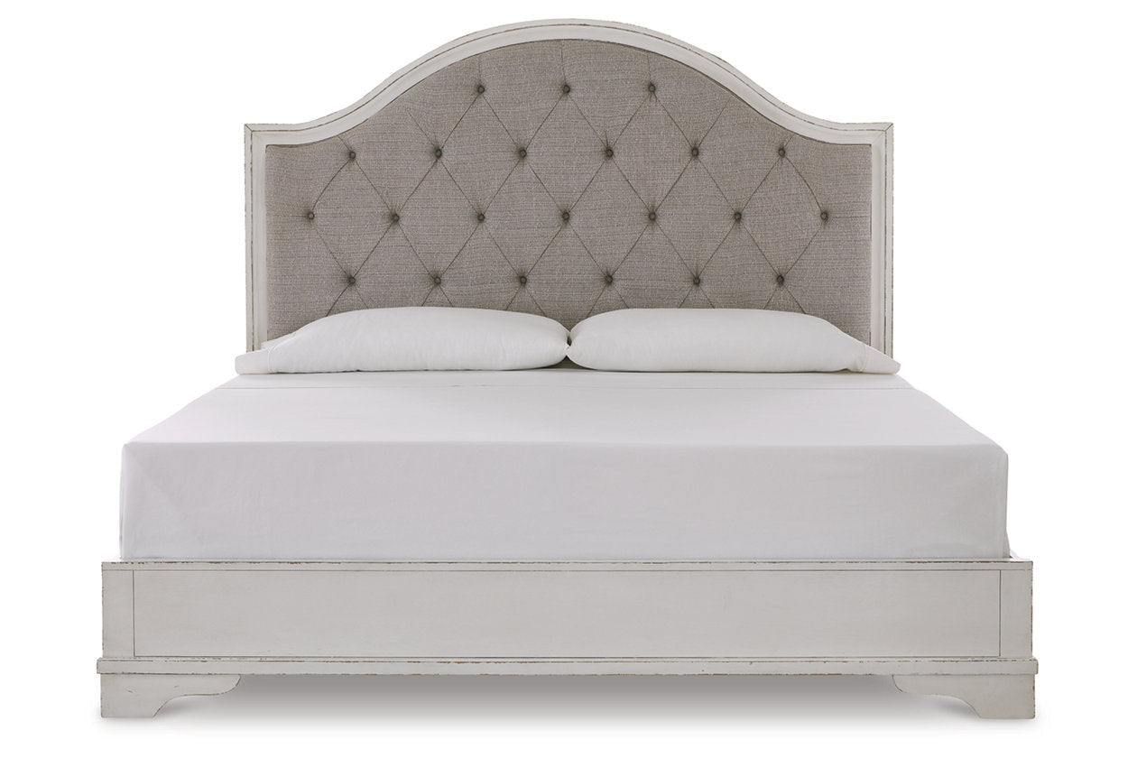 Brollyn Two-tone Queen Upholstered Panel Bed - SET | B773-54 | B773-57 - Bien Home Furniture &amp; Electronics