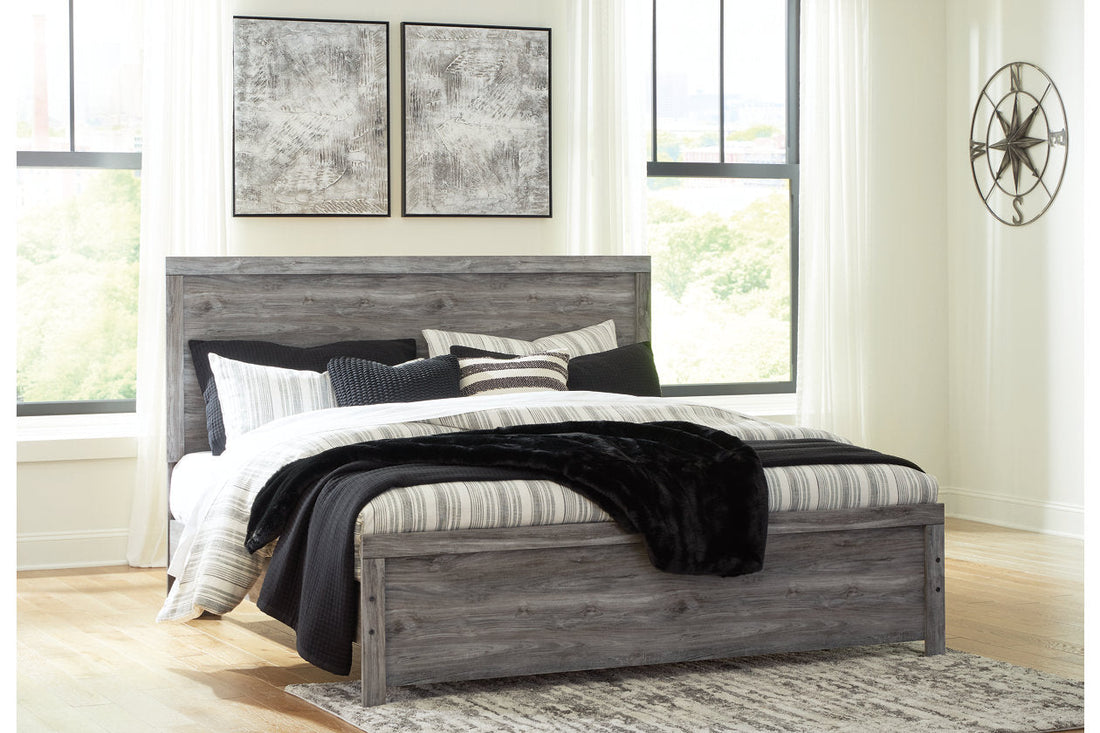 Bronyan Dark Gray King Panel Bed - SET | B1290-72 | B1290-99 - Bien Home Furniture &amp; Electronics
