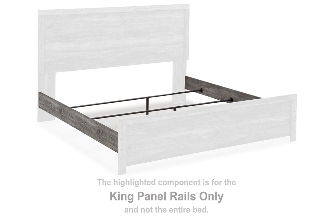 Bronyan Dark Gray King Panel Rails - B1290-99 - Bien Home Furniture &amp; Electronics