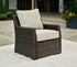 Brook Ranch Brown Outdoor Lounge Chair with Cushion - P465-820 - Bien Home Furniture & Electronics