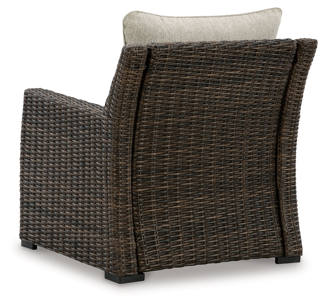 Brook Ranch Brown Outdoor Lounge Chair with Cushion - P465-820 - Bien Home Furniture &amp; Electronics