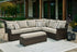 Brook Ranch Brown Outdoor Sofa Sectional/Bench with Cushion, Set of 3 - P465-822 - Bien Home Furniture & Electronics