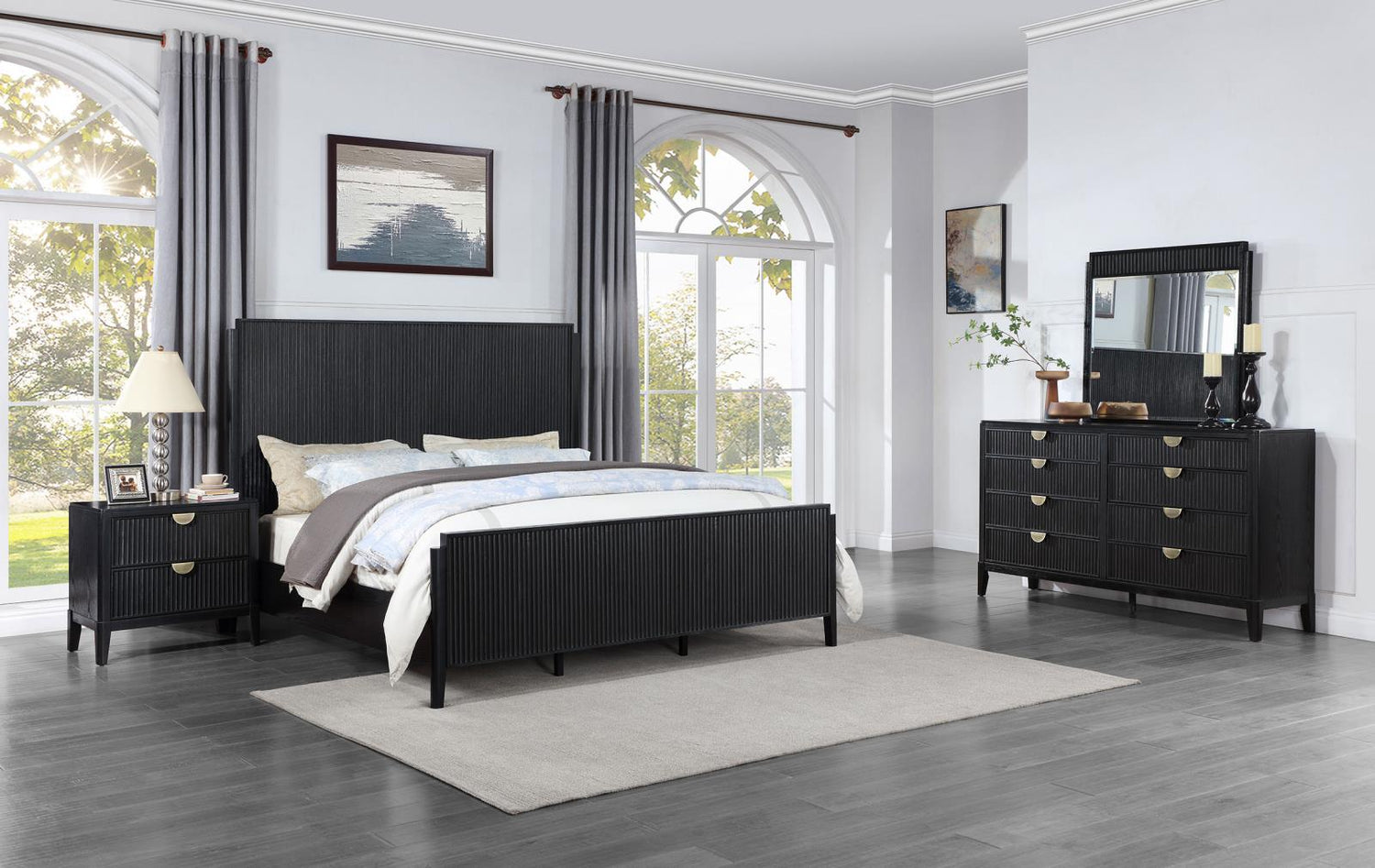 Brookmead 4-piece Eastern King Bedroom Set Black - 224711KE-S4 - Bien Home Furniture &amp; Electronics