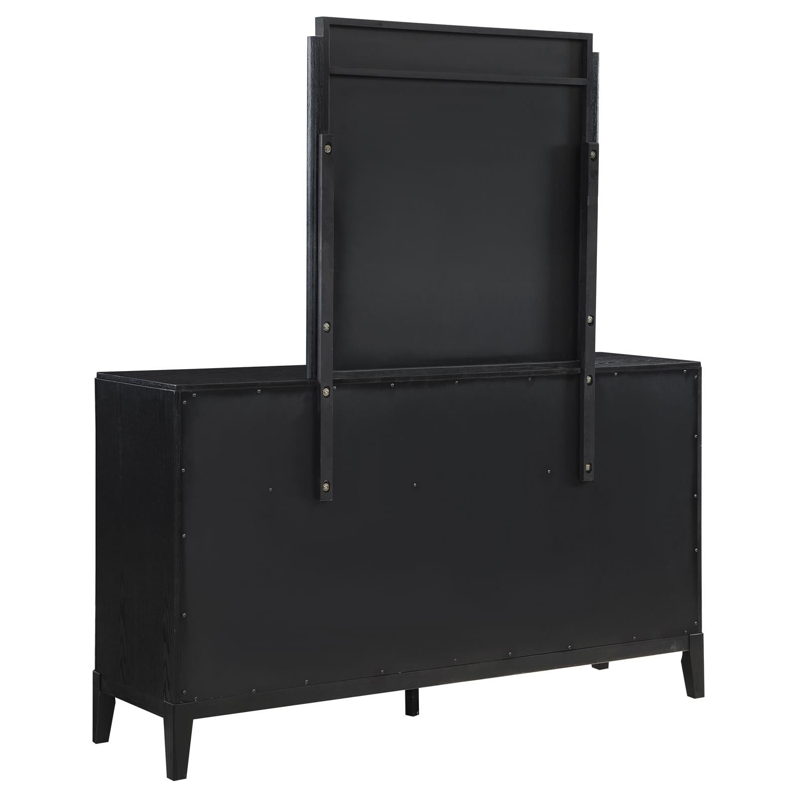 Brookmead 8-drawer Bedroom Dresser with Mirror Black - 224713M - Bien Home Furniture &amp; Electronics