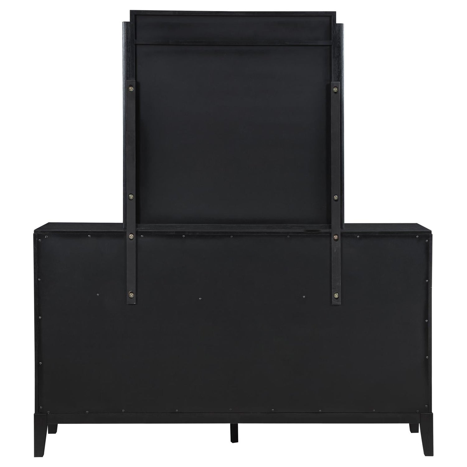 Brookmead 8-drawer Bedroom Dresser with Mirror Black - 224713M - Bien Home Furniture &amp; Electronics