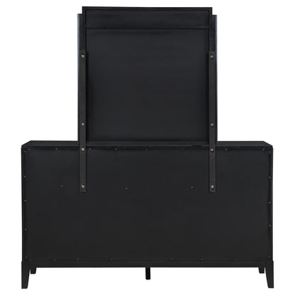 Brookmead 8-drawer Bedroom Dresser with Mirror Black - 224713M - Bien Home Furniture &amp; Electronics