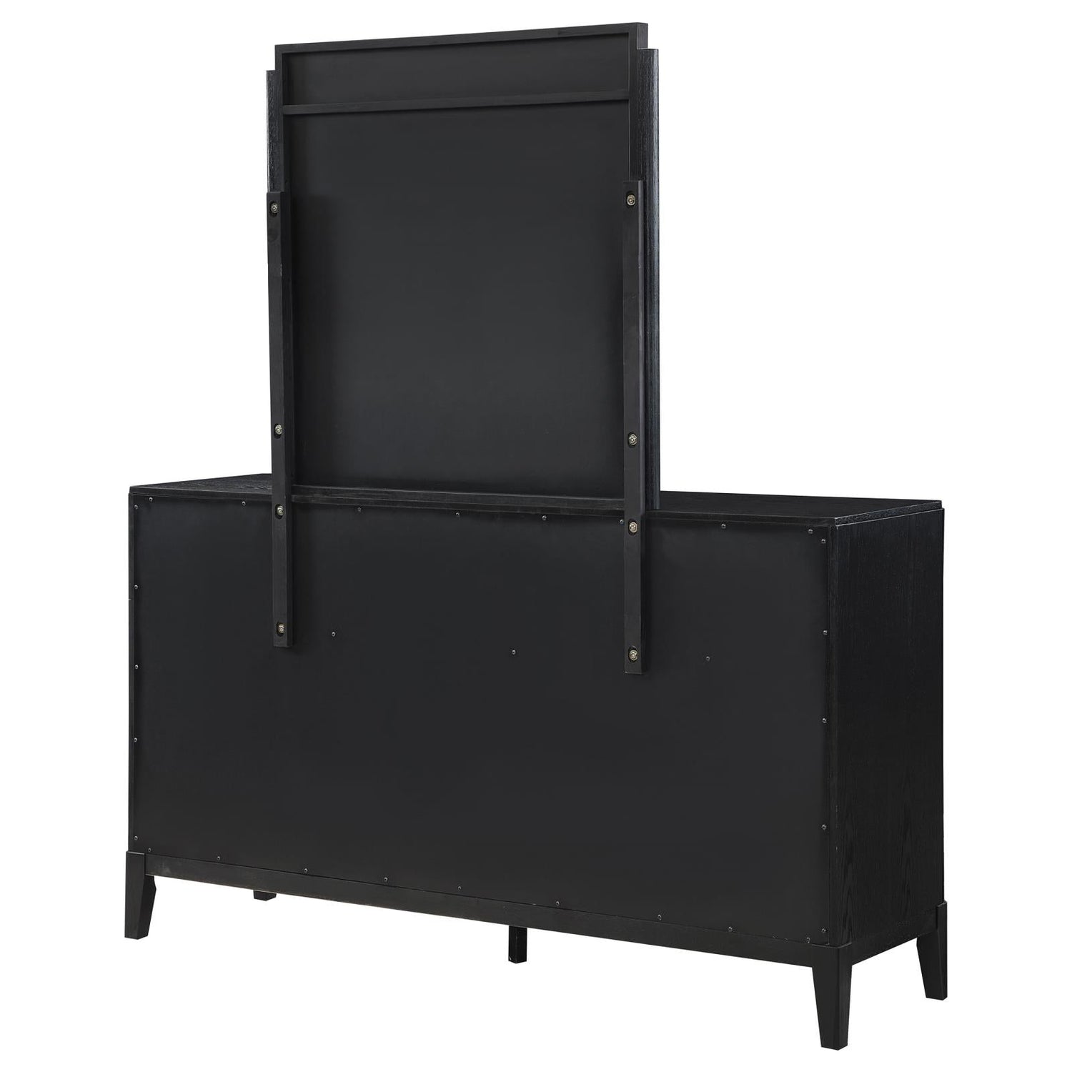 Brookmead 8-drawer Bedroom Dresser with Mirror Black - 224713M - Bien Home Furniture &amp; Electronics