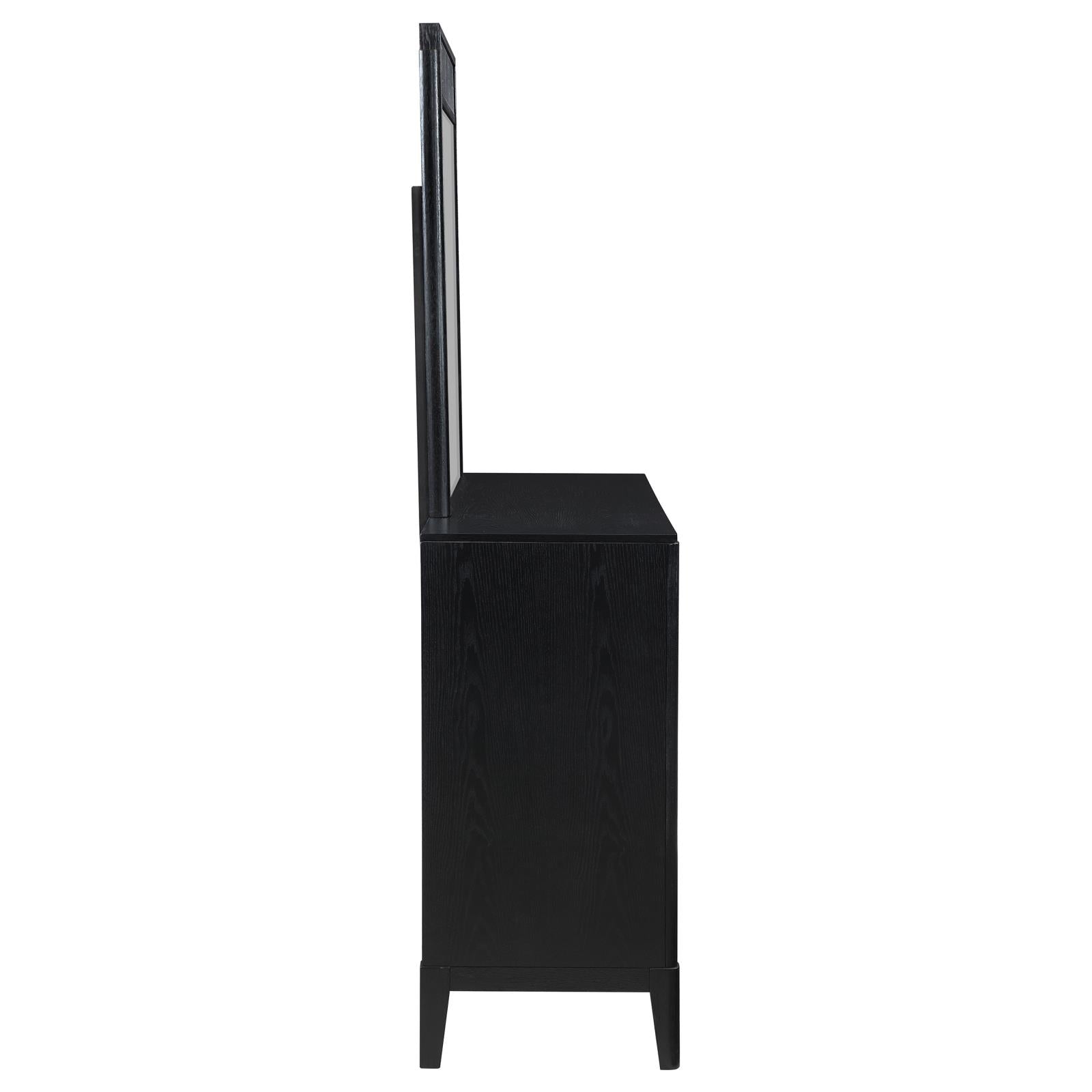 Brookmead 8-drawer Bedroom Dresser with Mirror Black - 224713M - Bien Home Furniture &amp; Electronics