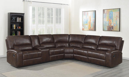 Brunson 3-Piece Upholstered Motion Sectional Brown - 600440 - Bien Home Furniture &amp; Electronics