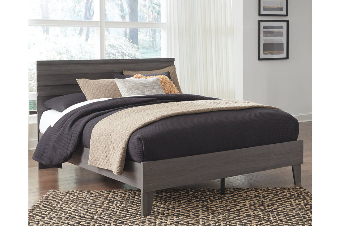 Brymont Dark Gray Queen Panel Platform Bed - SET | EB1011-113 | EB1011-157 - Bien Home Furniture &amp; Electronics